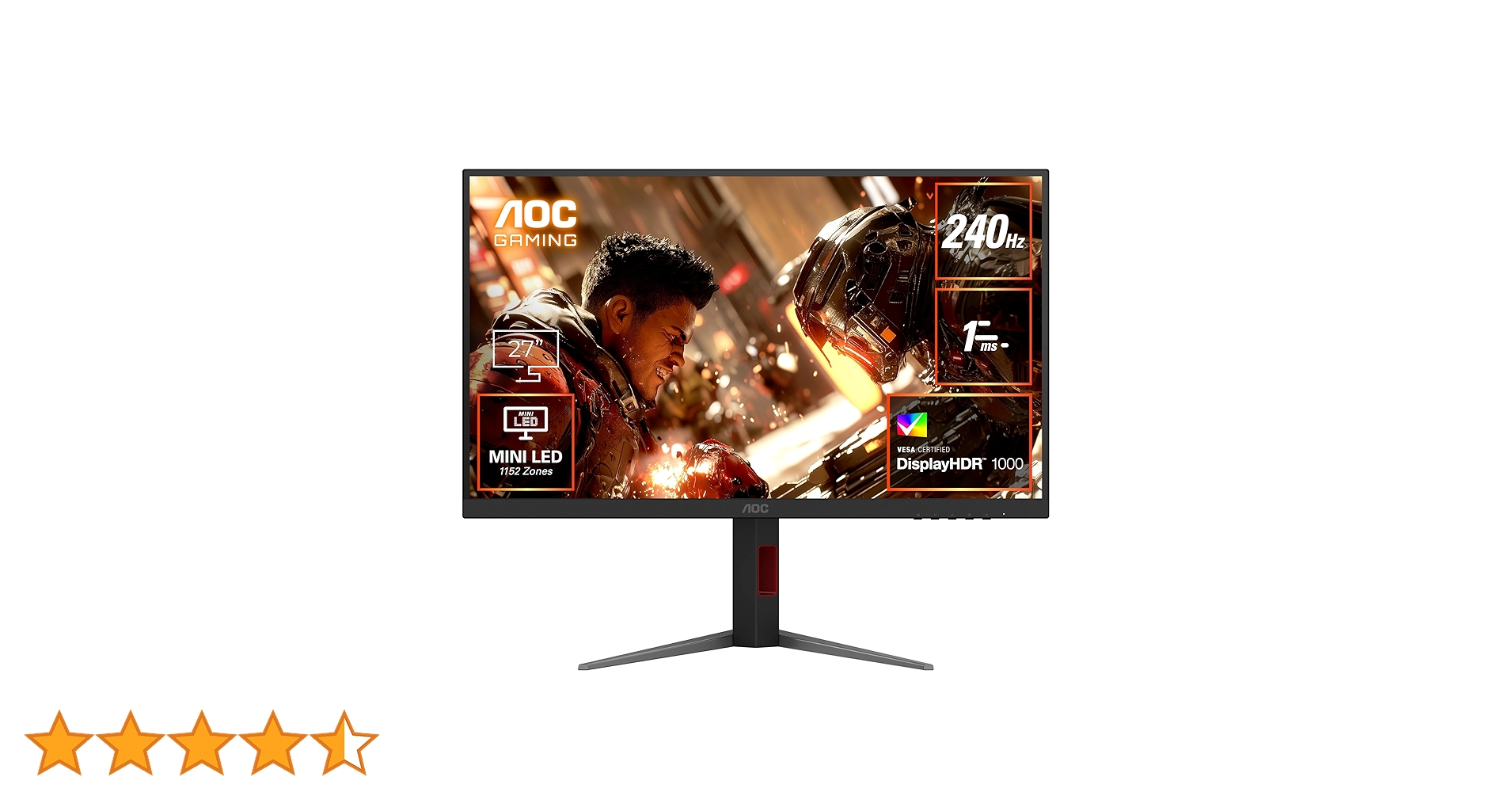 AOC ゲーミングモニター 27G4/11, 27インチ Amazon.co.jp: AOC QDミニLEDゲーミングモニター 27インチ, QHD